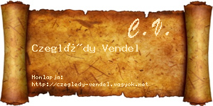 Czeglédy Vendel névjegykártya